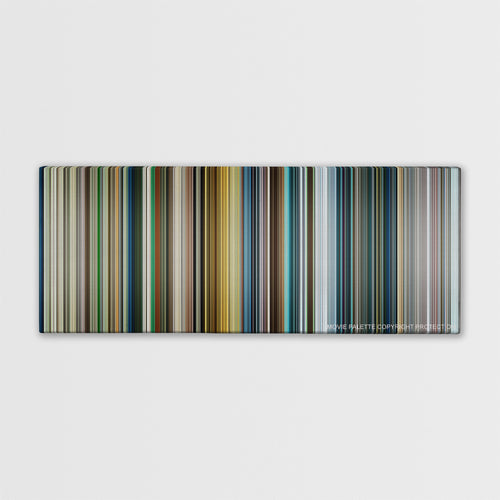 War Dogs color palette canvas print: thousands of thin vertical stripes of color