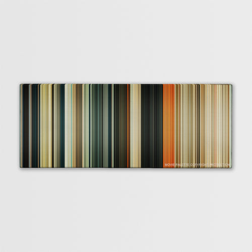 Wrath of the Titans color palette canvas print: thousands of thin vertical stripes of color