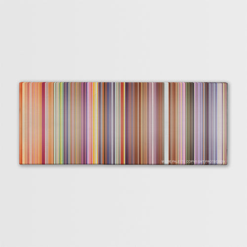 Bee Movie color palette canvas print: thousands of thin vertical stripes of color