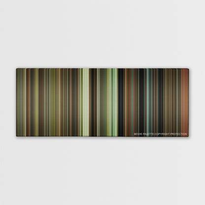 Driving Miss Daisy color palette canvas print: thousands of thin vertical stripes of color