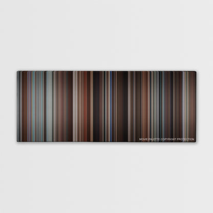 Love & Other Drugs color palette canvas print: thousands of thin vertical stripes of color