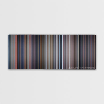 Tomorrow Never Dies color palette canvas print: thousands of thin vertical stripes of color