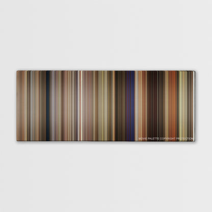 17 Again color palette canvas print: thousands of thin vertical stripes of color