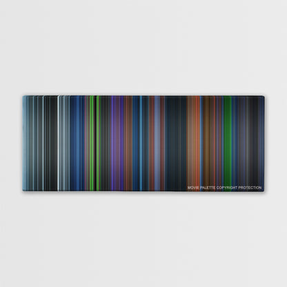 Corpse Bride color palette canvas print: thousands of thin vertical stripes of color