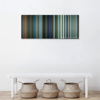 Teenage Mutant Ninja Turtles: Out of the Shadows color palette canvas above a white bench with three woven baskets