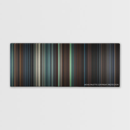 It Comes at Night color palette canvas print: thousands of thin vertical stripes of color