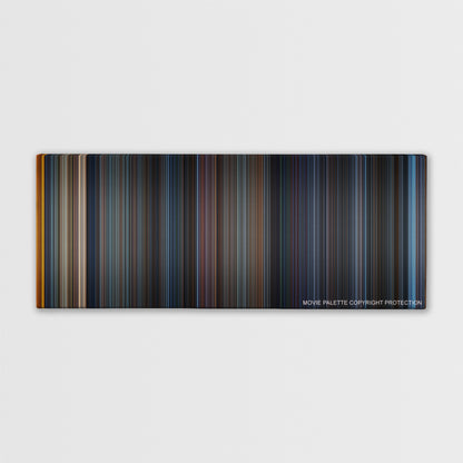 Godzilla color palette canvas print: thousands of thin vertical stripes of color