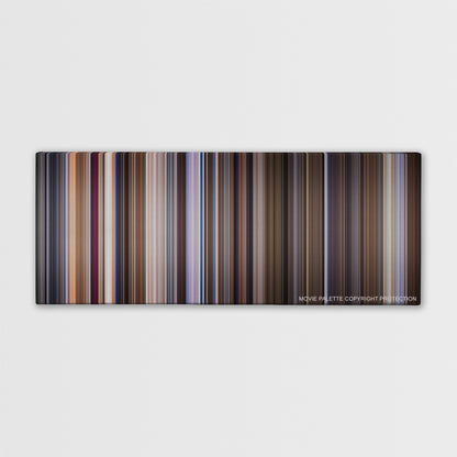 The Talented Mr. Ripley color palette canvas print: thousands of thin vertical stripes of color