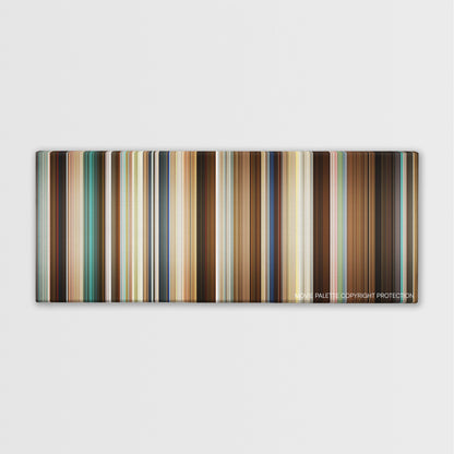 Half Nelson color palette canvas print: thousands of thin vertical stripes of color