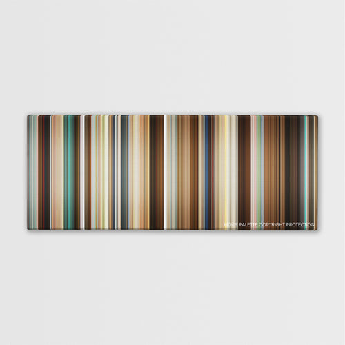 Half Nelson color palette canvas print: thousands of thin vertical stripes of color
