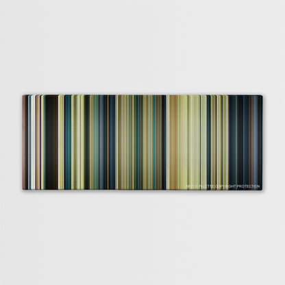 Resident Evil: Extinction color palette canvas print: thousands of thin vertical stripes of color