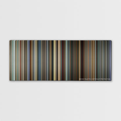 I, Tonya color palette canvas print: thousands of thin vertical stripes of color