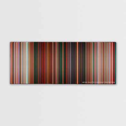Sausage Party color palette canvas print: thousands of thin vertical stripes of color