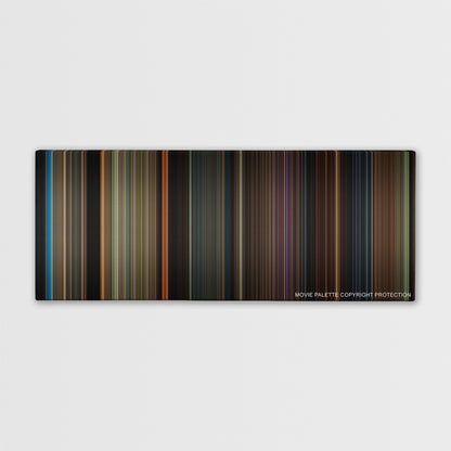 Percy Jackson & the Olympians: The Lightning Thief color palette canvas print: thousands of thin vertical stripes of color