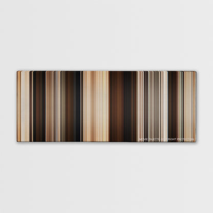 A Million Ways to Die in the West color palette canvas print: thousands of thin vertical stripes of color