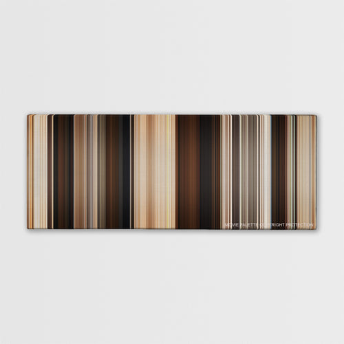 A Million Ways to Die in the West color palette canvas print: thousands of thin vertical stripes of color