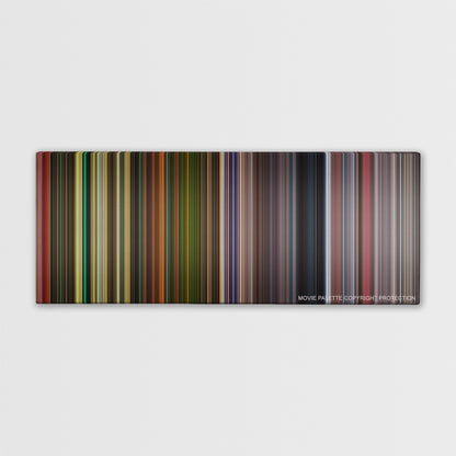 Grindhouse color palette canvas print: thousands of thin vertical stripes of color