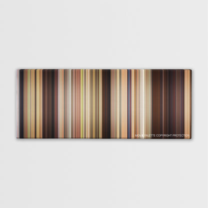Sex Drive color palette canvas print: thousands of thin vertical stripes of color