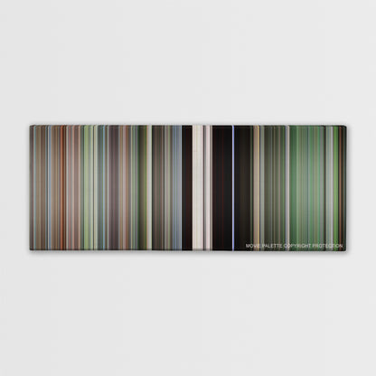 Stand by Me color palette canvas print: thousands of thin vertical stripes of color