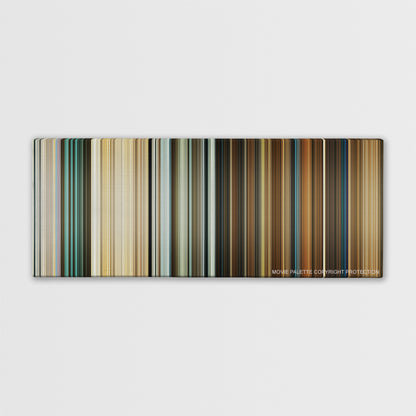 Wild Tales color palette canvas print: thousands of thin vertical stripes of color