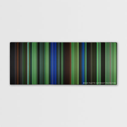 Saw III color palette canvas print: thousands of thin vertical stripes of color