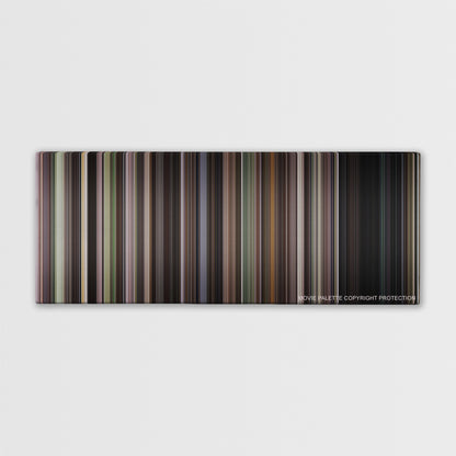 Adaptation. color palette canvas print: thousands of thin vertical stripes of color
