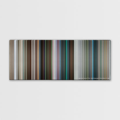 How to Train Your Dragon 2 color palette canvas print: thousands of thin vertical stripes of color