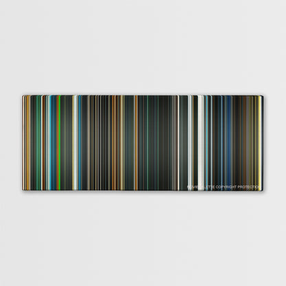 Sunshine color palette canvas print: thousands of thin vertical stripes of color