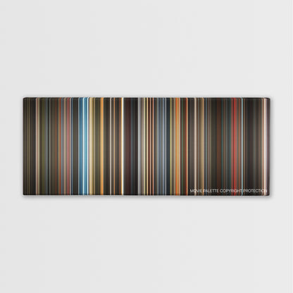 Confessions of a Dangerous Mind color palette canvas print: thousands of thin vertical stripes of color