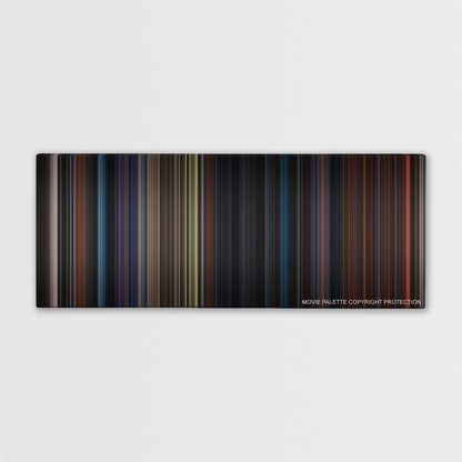 Jupiter Ascending color palette canvas print: thousands of thin vertical stripes of color