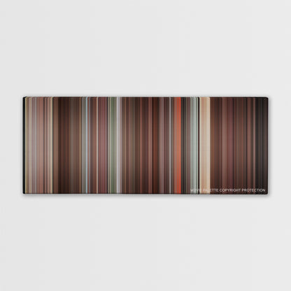 Meet Joe Black color palette canvas print: thousands of thin vertical stripes of color