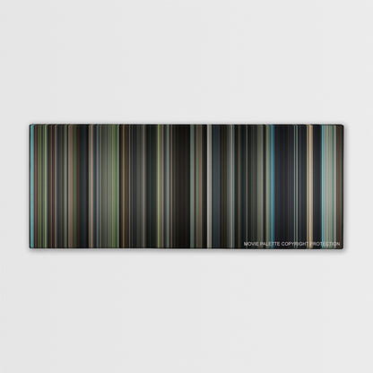 The Judge color palette canvas print: thousands of thin vertical stripes of color