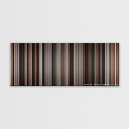 American Psycho color palette canvas print: thousands of thin vertical stripes of color