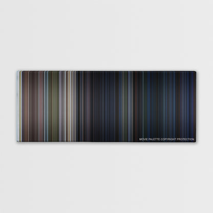 The Lost World: Jurassic Park color palette canvas print: thousands of thin vertical stripes of color