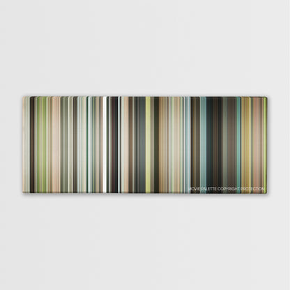 Our Idiot Brother color palette canvas print: thousands of thin vertical stripes of color