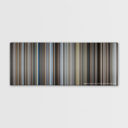 The Pursuit of Happyness color palette canvas print: thousands of thin vertical stripes of color