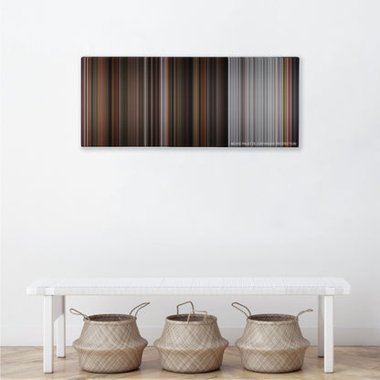 The Twilight Saga: Breaking Dawn - Part 2 color palette canvas above a white bench with three woven baskets
