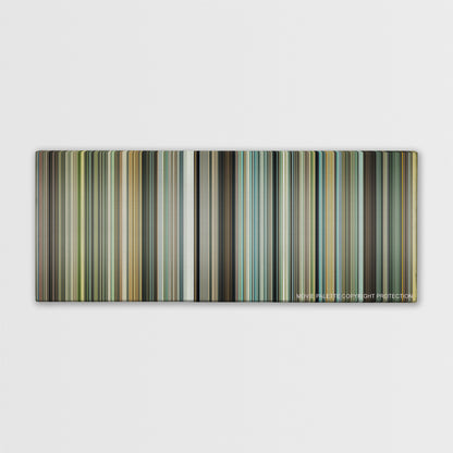 The Place Beyond the Pines color palette canvas print: thousands of thin vertical stripes of color