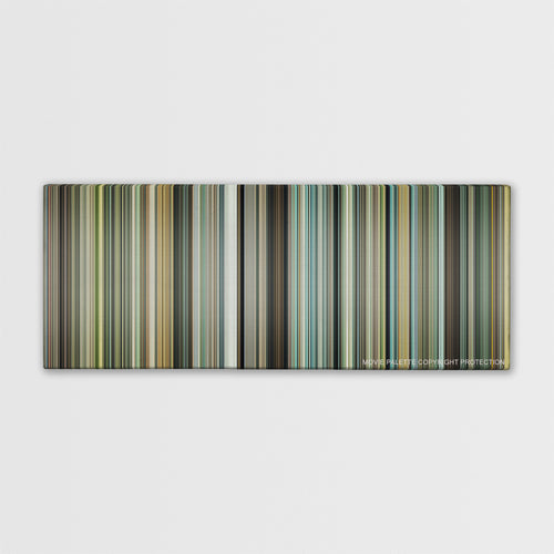 The Place Beyond the Pines color palette canvas print: thousands of thin vertical stripes of color