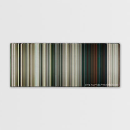 Battle Los Angeles color palette canvas print: thousands of thin vertical stripes of color