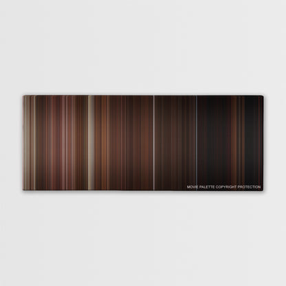 The Man from Earth color palette canvas print: thousands of thin vertical stripes of color