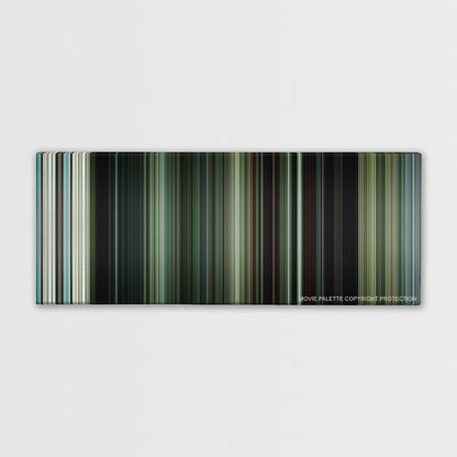 Swiss Army Man color palette canvas print: thousands of thin vertical stripes of color