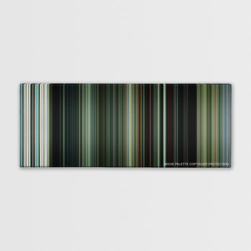 Swiss Army Man color palette canvas print: thousands of thin vertical stripes of color