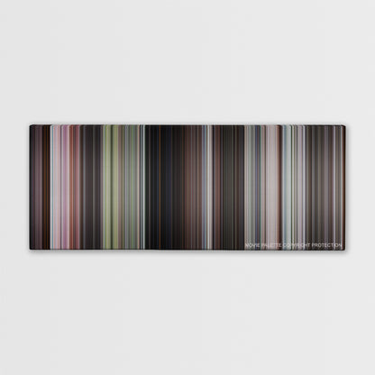 Goldfinger color palette canvas print: thousands of thin vertical stripes of color