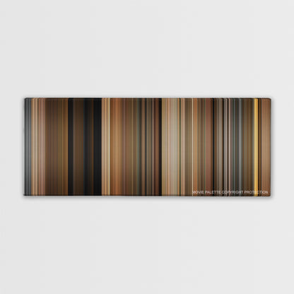 Pineapple Express color palette canvas print: thousands of thin vertical stripes of color
