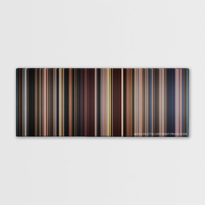 Big Fish color palette canvas print: thousands of thin vertical stripes of color