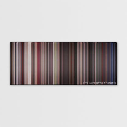 Cape Fear color palette canvas print: thousands of thin vertical stripes of color