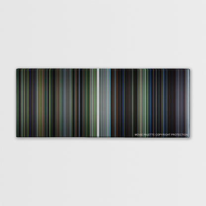 Braveheart color palette canvas print: thousands of thin vertical stripes of color