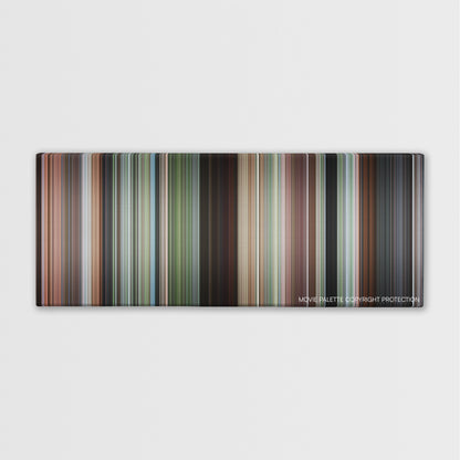Romancing the Stone color palette canvas print: thousands of thin vertical stripes of color