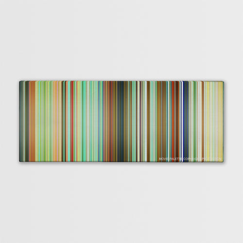 The Simpsons Movie color palette canvas print: thousands of thin vertical stripes of color